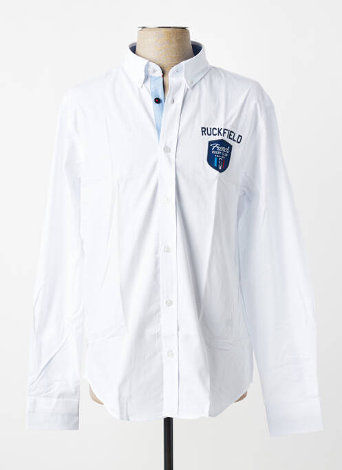 Chemise manches longues poignets boutonnés blanc RUCKFIELD homme