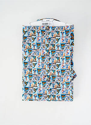 Chemise manches longues imprimé fantaisie bleu DARIO BELTRAN homme