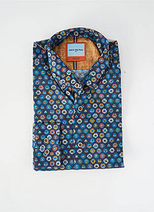 Chemise manches longues imprimé fantaisie bleu DARIO BELTRAN homme