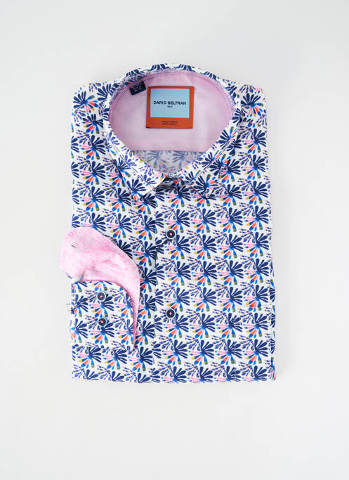 Chemise manches longues poignets boutonnés blanc DARIO BELTRAN homme