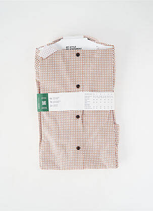 Chemise manches longues imprimé fantaisie orange OLYMP homme