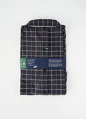 Chemise manches longues poignets boutonnés noir OLYMP homme
