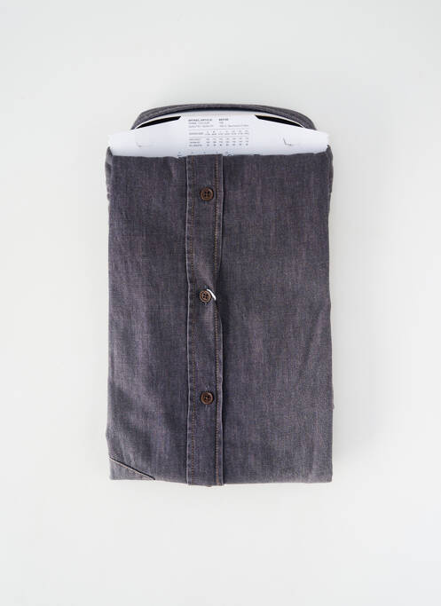 Chemise manches longues poignets boutonnés gris OLYMP homme
