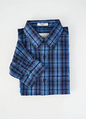 Chemise manches longues poignets boutonnés bleu GANT homme