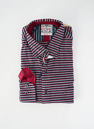 Chemise manches longues imprimé fantaisie rouge DARIO BELTRAN homme
