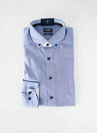 Chemise manches longues poignets boutonnés bleu OLYMP homme