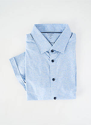 Chemise manches courtes coupe droite bleu OLYMP homme