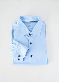 Chemise manches longues poignets boutonnés bleu OLYMP homme