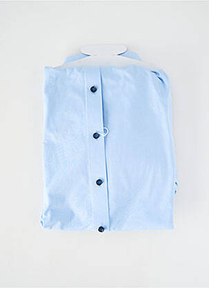 Chemise manches longues poignets boutonnés bleu OLYMP homme