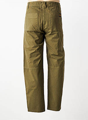 Pantalon droit tissage popeline taille normale vert DAYTONA homme