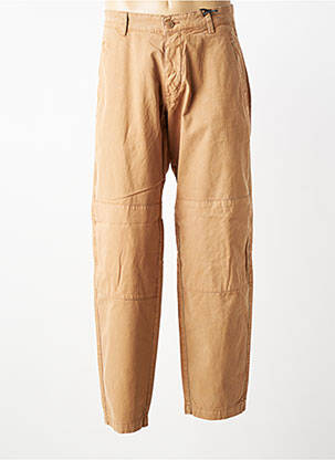 Pantalon droit tissage popeline taille normale beige DAYTONA homme