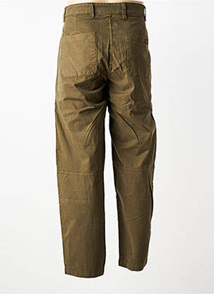 Pantalon droit tissage popeline taille normale vert DAYTONA homme