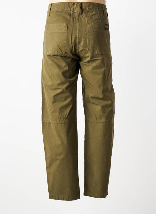 Pantalon droit tissage popeline taille normale vert DAYTONA homme