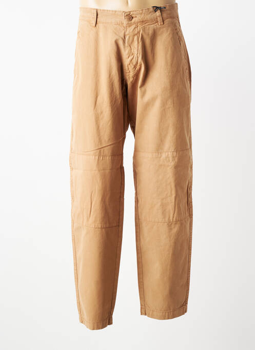 Pantalon droit tissage popeline taille normale beige DAYTONA homme