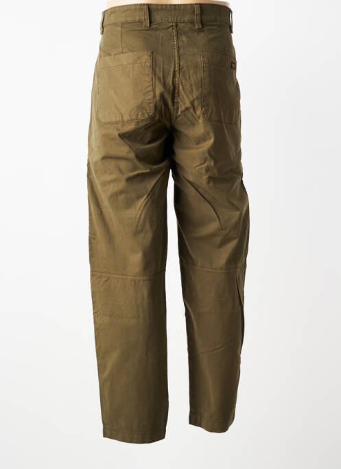 Pantalon droit tissage popeline taille normale vert DAYTONA homme