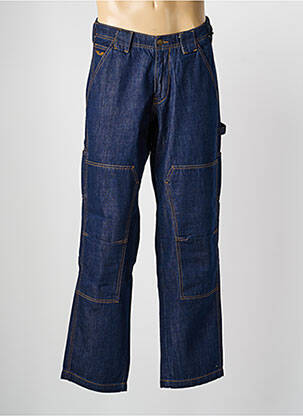 Jeans coupe droite fermeture zippée sous rabat boutonné taille normale bleu DAYTONA homme