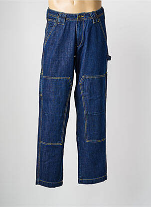 Jeans coupe droite fermeture zippée sous rabat boutonné taille normale bleu DAYTONA homme