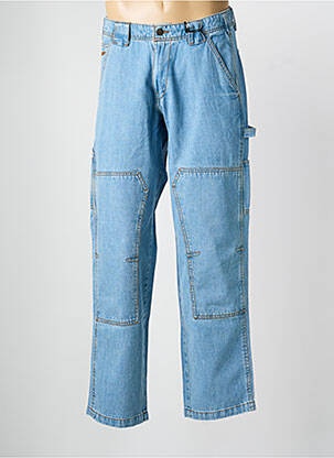 Jeans coupe droite fermeture zippée sous rabat boutonné taille normale bleu DAYTONA homme