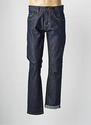 Jeans coupe droite fermeture zippée sous rabat boutonné taille normale bleu DAYTONA homme