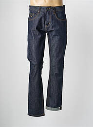Jeans coupe droite fermeture zippée sous rabat boutonné taille normale bleu DAYTONA homme