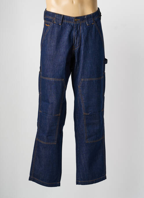 Jeans coupe droite fermeture zippée sous rabat boutonné taille normale bleu DAYTONA homme