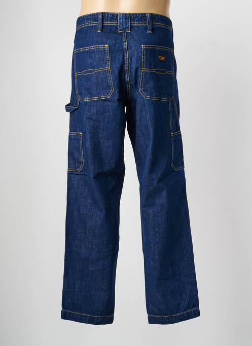 Jeans coupe droite fermeture zippée sous rabat boutonné taille normale bleu DAYTONA homme