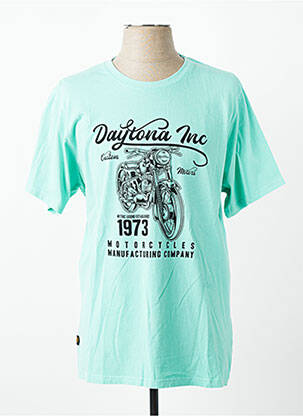 T-shirt stretch manches courtes bleu DAYTONA homme