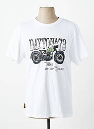 T-shirt stretch manches courtes blanc DAYTONA homme