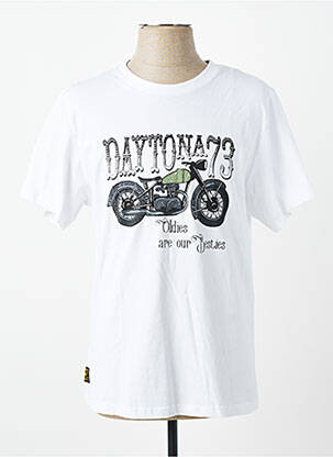 T-shirt stretch manches courtes blanc DAYTONA homme