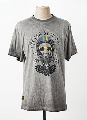 T-shirt stretch manches courtes gris DAYTONA homme