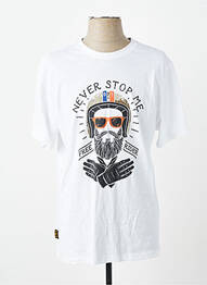 T-shirt stretch manches courtes blanc DAYTONA homme