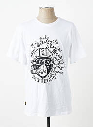 T-shirt stretch manches courtes blanc DAYTONA homme