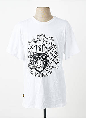 T-shirt stretch manches courtes blanc DAYTONA homme