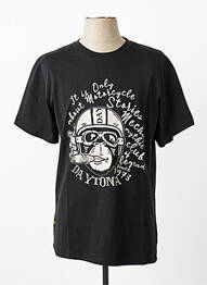 T-shirt stretch manches courtes noir DAYTONA homme