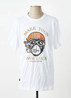 T-shirt stretch manches courtes blanc DAYTONA homme