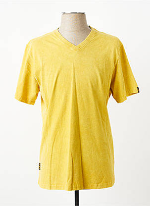 T-shirt stretch manches courtes jaune DAYTONA homme