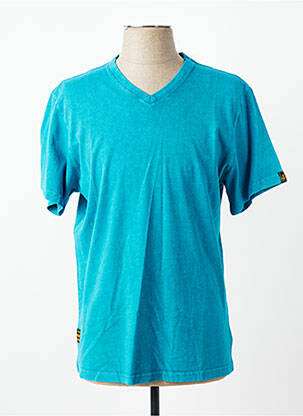 T-shirt stretch manches courtes bleu DAYTONA homme