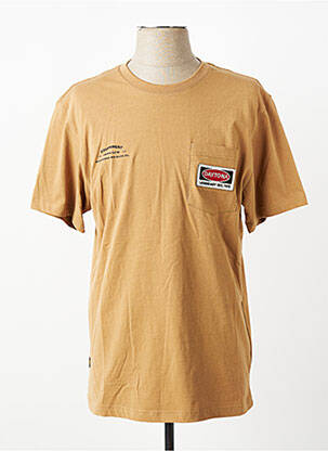 T-shirt broderie manches courtes marron DAYTONA homme