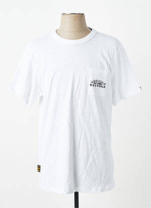 T-shirt stretch manches courtes blanc DAYTONA homme