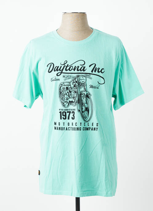 T-shirt stretch manches courtes bleu DAYTONA homme