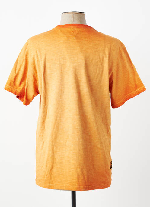 T-shirt stretch manches courtes orange DAYTONA homme