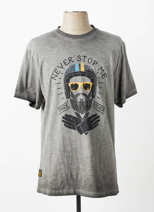 T-shirt stretch manches courtes gris DAYTONA homme