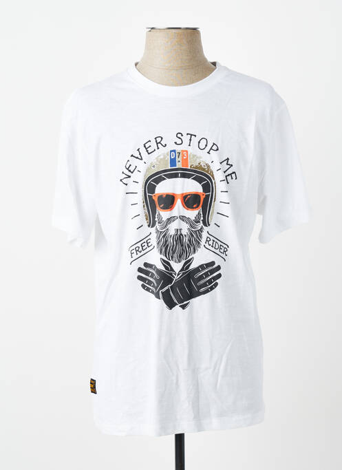 T-shirt stretch manches courtes blanc DAYTONA homme