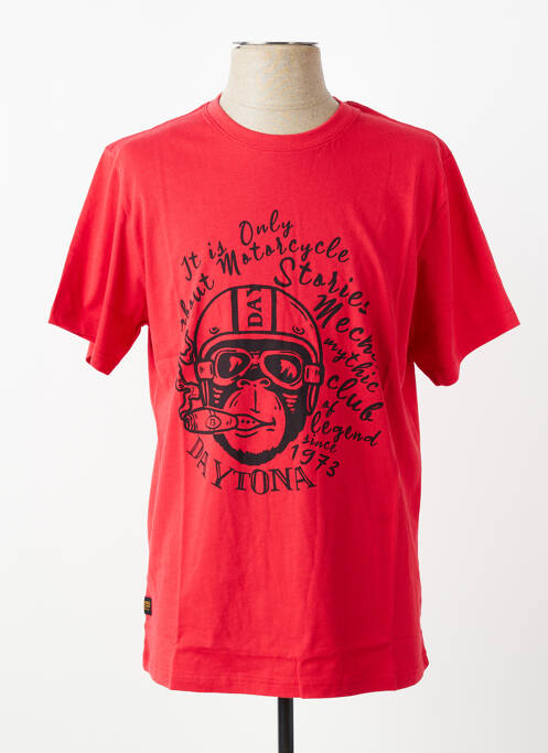 T-shirt stretch manches courtes rouge DAYTONA homme