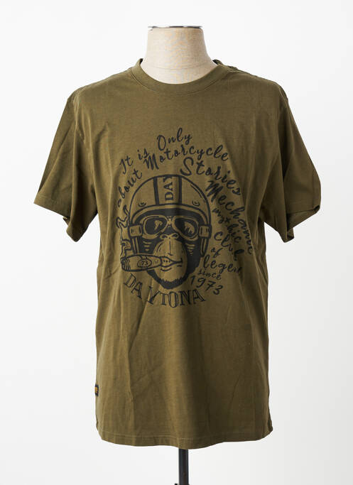 T-shirt stretch manches courtes vert DAYTONA homme
