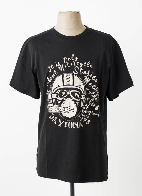 T-shirt stretch manches courtes noir DAYTONA homme