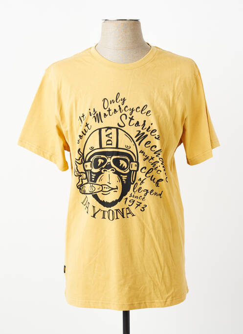 T-shirt stretch manches courtes jaune DAYTONA homme