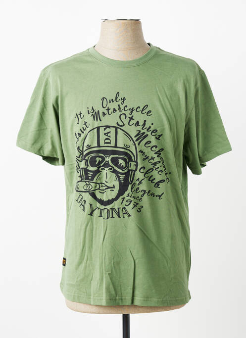 T-shirt stretch manches courtes vert DAYTONA homme