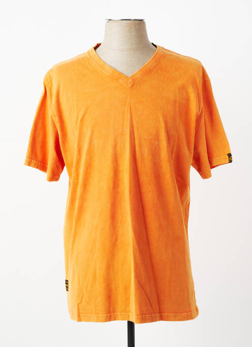 T-shirt stretch manches courtes orange DAYTONA homme