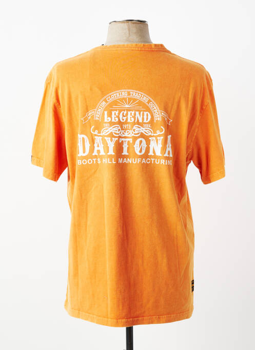 T-shirt stretch manches courtes orange DAYTONA homme